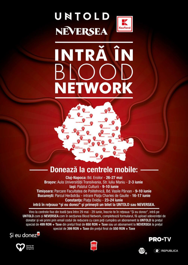 ÎNCEPE CAMPANIA DE DONARE DE SÂNGE, BLOOD NETWORK!