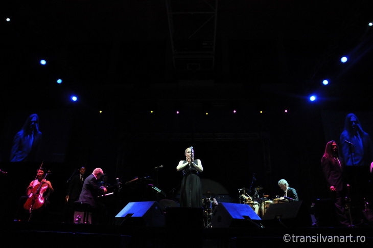 Pink Martini band performs live on the stage