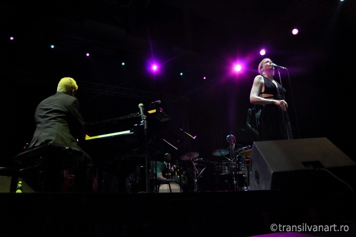 Pink Martini band performs live on the stage