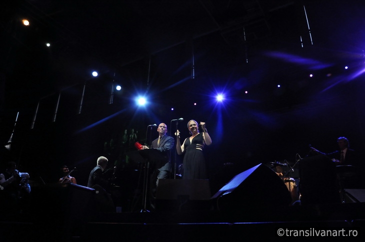 Pink Martini band performs live on the stage