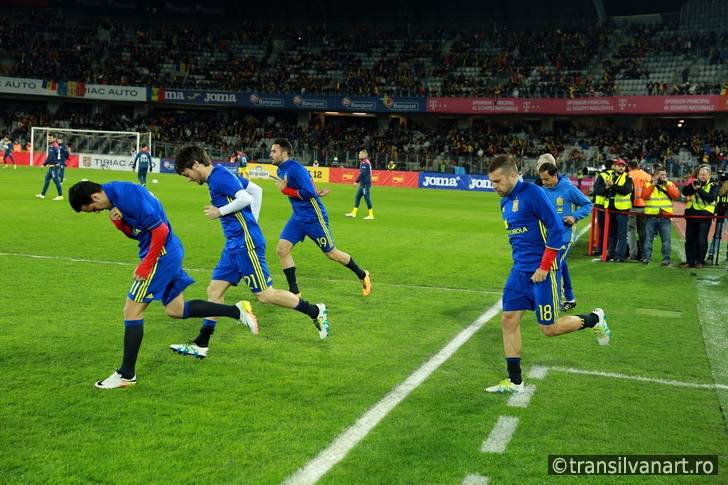 Warm-up before a soccer match