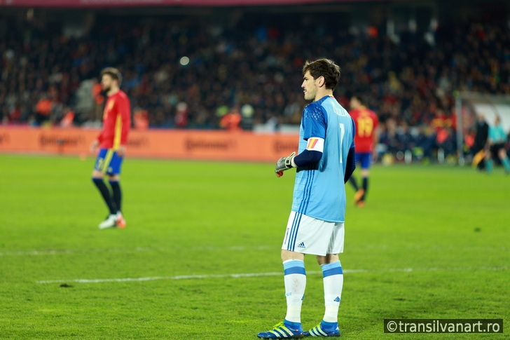 Iker Casillas, the goalkeeper of Spain during a match