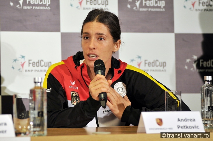 Tennis player Andrea Petkovic during a press conference