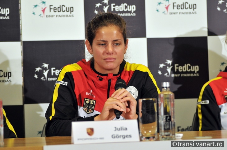 Tennis player Julia Gorges during a press conference