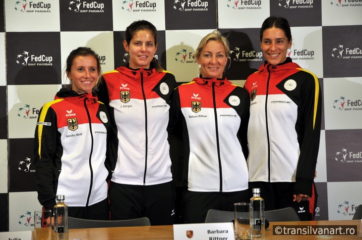 National Women Tennis Team of Germany during a press conference