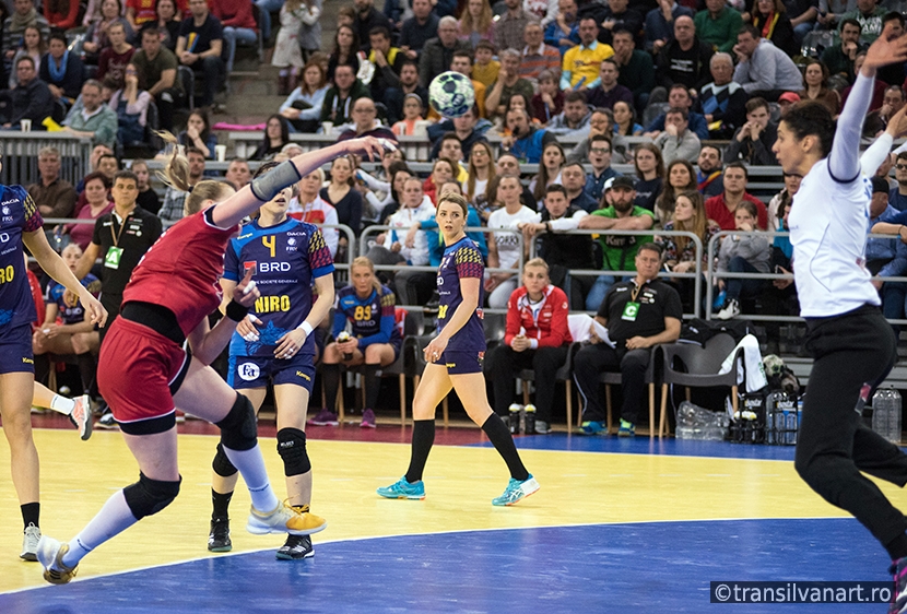 Women playing handball