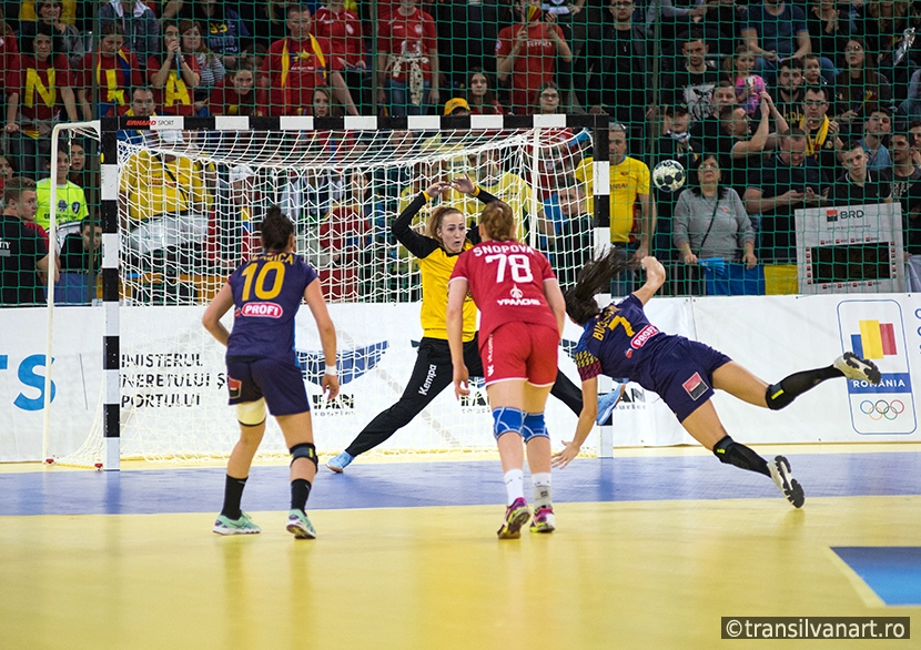 Women playing handball