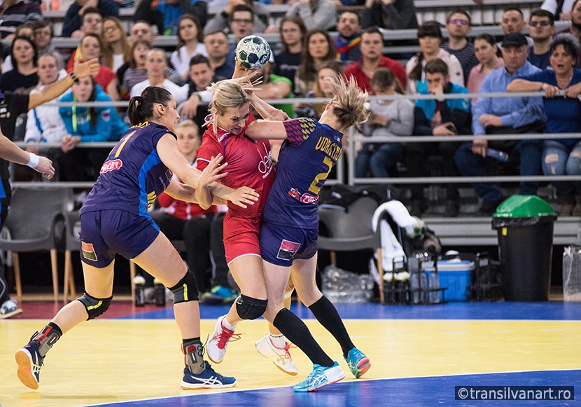 Women playing handball