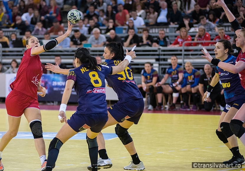 Women playing handball